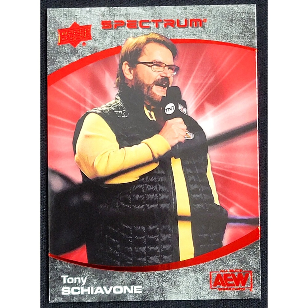 2021 UPPER DECK AEW SPECTRUM TONY SCHIAVONE RED #D 36/50